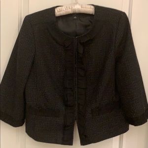 Ann Taylor Sz 16 Ruffle Trim Jacket